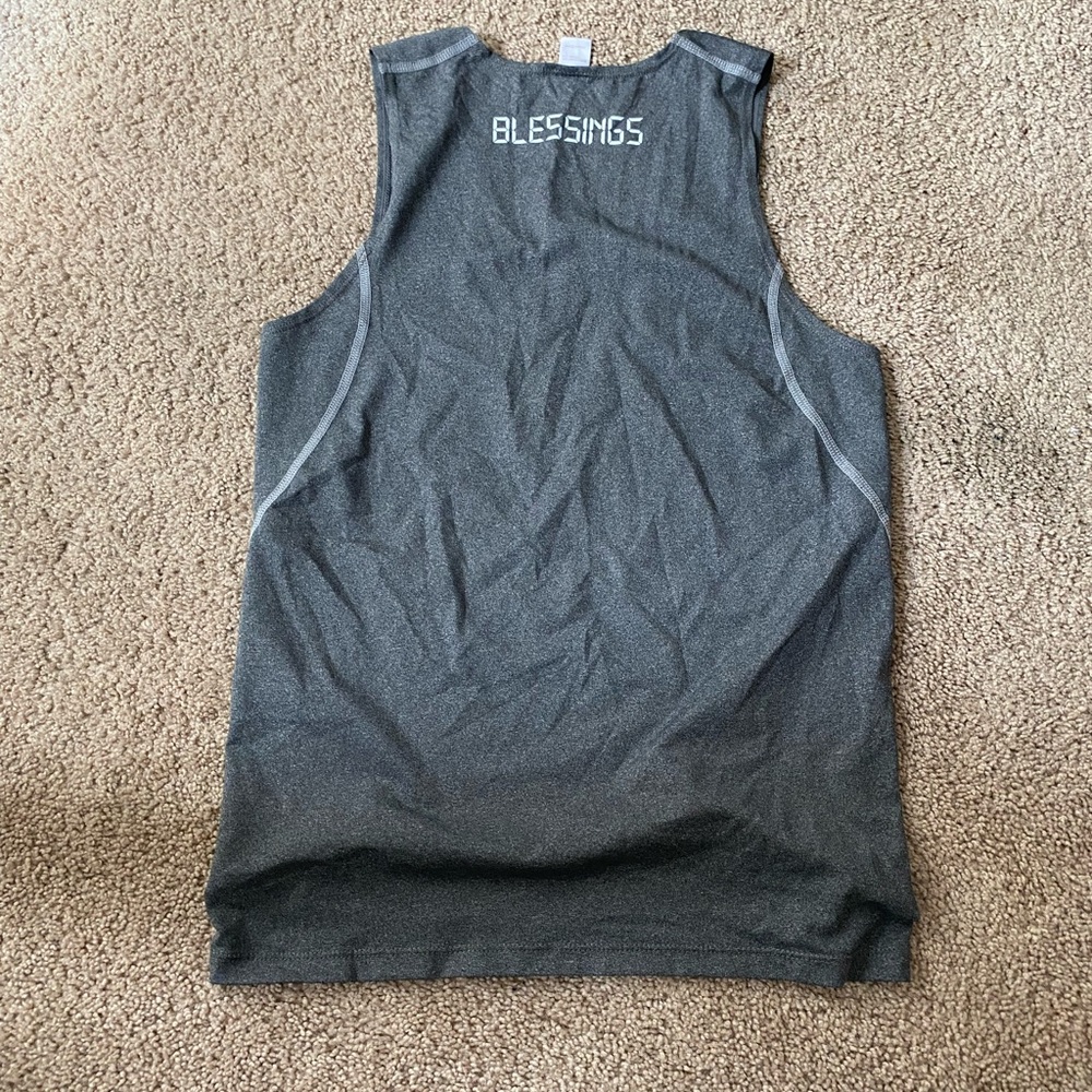 Blessings loading basketball compression tank top